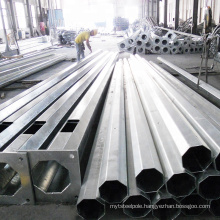 hot dip galvanized octagonal steel pole street lighting pole from professional factory